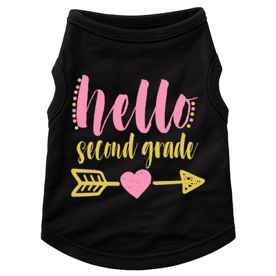 Hello Second Grade Cute Elementary School Doggie Tank