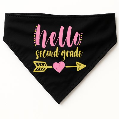 Hello Second Grade Cute Elementary School USA-Made Doggie Bandana
