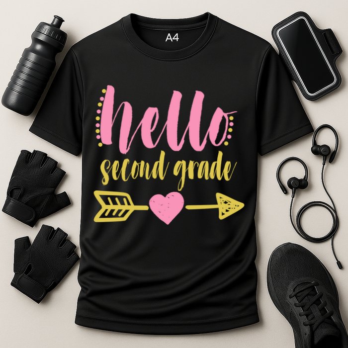 Hello Second Grade Cute Elementary School Performance Shirt