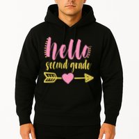 Hello Second Grade Cute Elementary School Hoodie