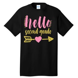 Hello Second Grade Cute Elementary School Tall T-Shirt