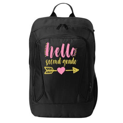 Hello Second Grade Cute Elementary School City Backpack