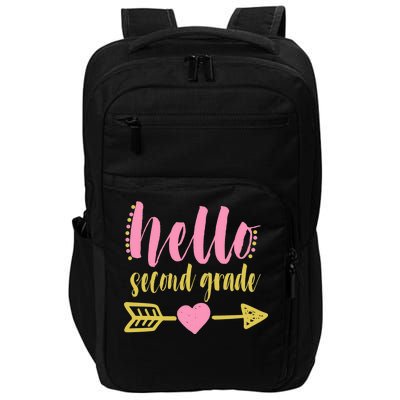 Hello Second Grade Cute Elementary School Impact Tech Backpack