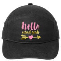 Hello Second Grade Cute Elementary School 7-Panel Snapback Hat