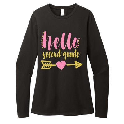 Hello Second Grade Cute Elementary School Womens CVC Long Sleeve Shirt