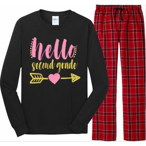 Hello Second Grade Cute Elementary School Long Sleeve Pajama Set