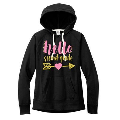 Hello Second Grade Cute Elementary School Women's Fleece Hoodie