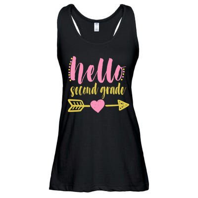 Hello Second Grade Cute Elementary School Ladies Essential Flowy Tank
