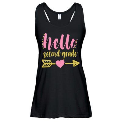 Hello Second Grade Cute Elementary School Ladies Essential Flowy Tank