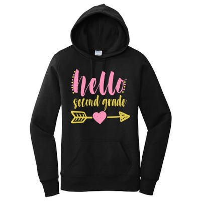 Hello Second Grade Cute Elementary School Women's Pullover Hoodie