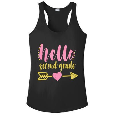 Hello Second Grade Cute Elementary School Ladies PosiCharge Competitor Racerback Tank