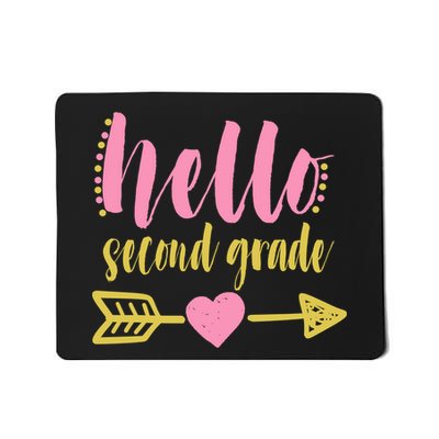 Hello Second Grade Cute Elementary School Mousepad