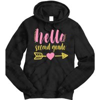 Hello Second Grade Cute Elementary School Tie Dye Hoodie