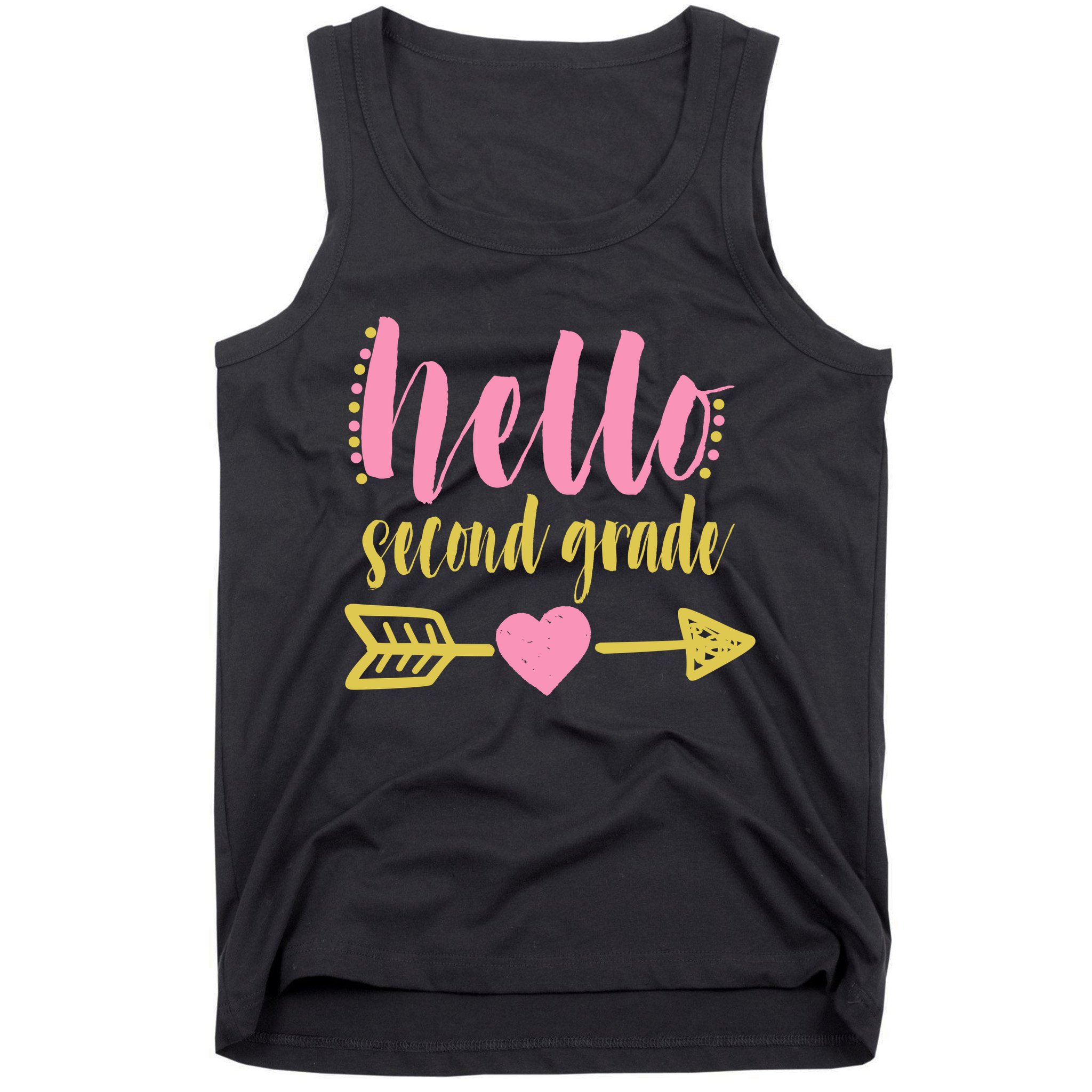 Hello Second Grade Cute Elementary School Tank Top