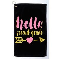 Hello Second Grade Cute Elementary School Golf Towel
