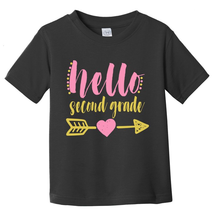 Hello Second Grade Cute Elementary School Toddler T-Shirt