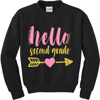Hello Second Grade Cute Elementary School Kids Sweatshirt