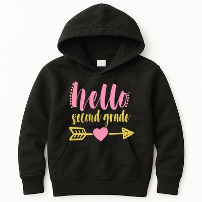 Hello Second Grade Cute Elementary School Kids Hoodie