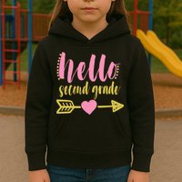 Hello Second Grade Cute Elementary School Kids Hoodie