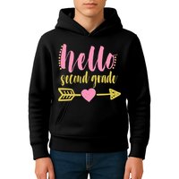 Hello Second Grade Cute Elementary School Kids Hoodie