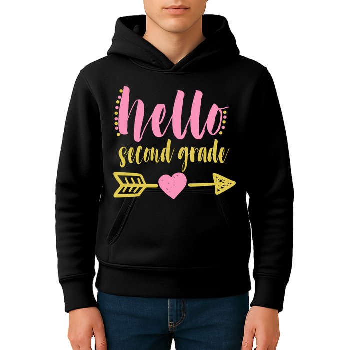 Hello Second Grade Cute Elementary School Kids Hoodie