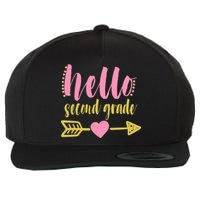 Hello Second Grade Cute Elementary School Wool Snapback Cap