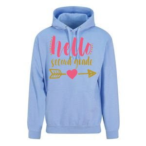 Hello Second Grade Cute Elementary School Unisex Surf Hoodie