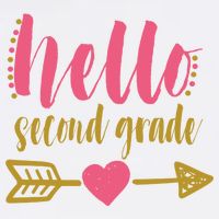 Hello Second Grade Cute Elementary School Garment-Dyed Sweatshirt