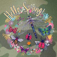 Hello Spring Floral Bugs Legacy Tie Dye Trucker Hat