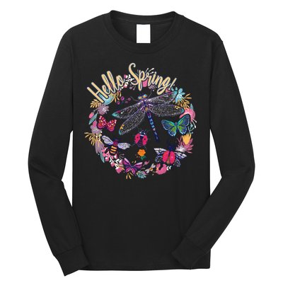 Hello Spring Floral Bugs Long Sleeve Shirt