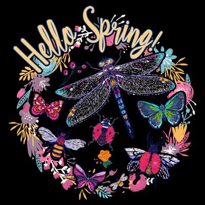 Hello Spring Floral Bugs T-Shirt