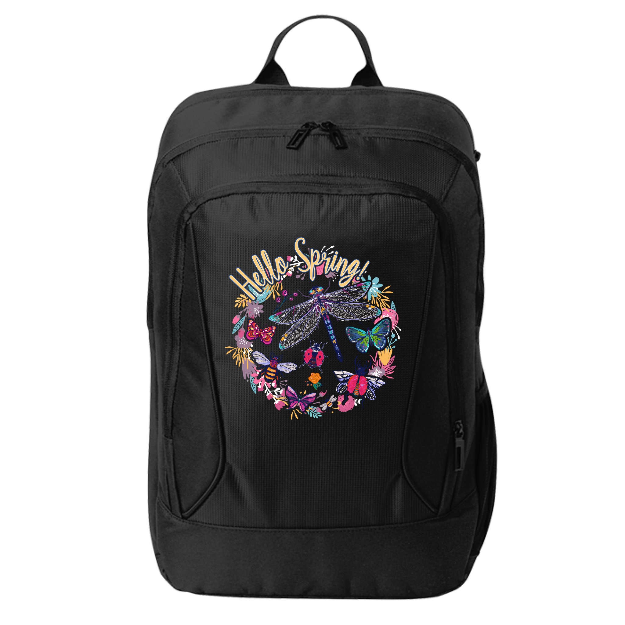 Hello Spring Floral Bugs City Backpack