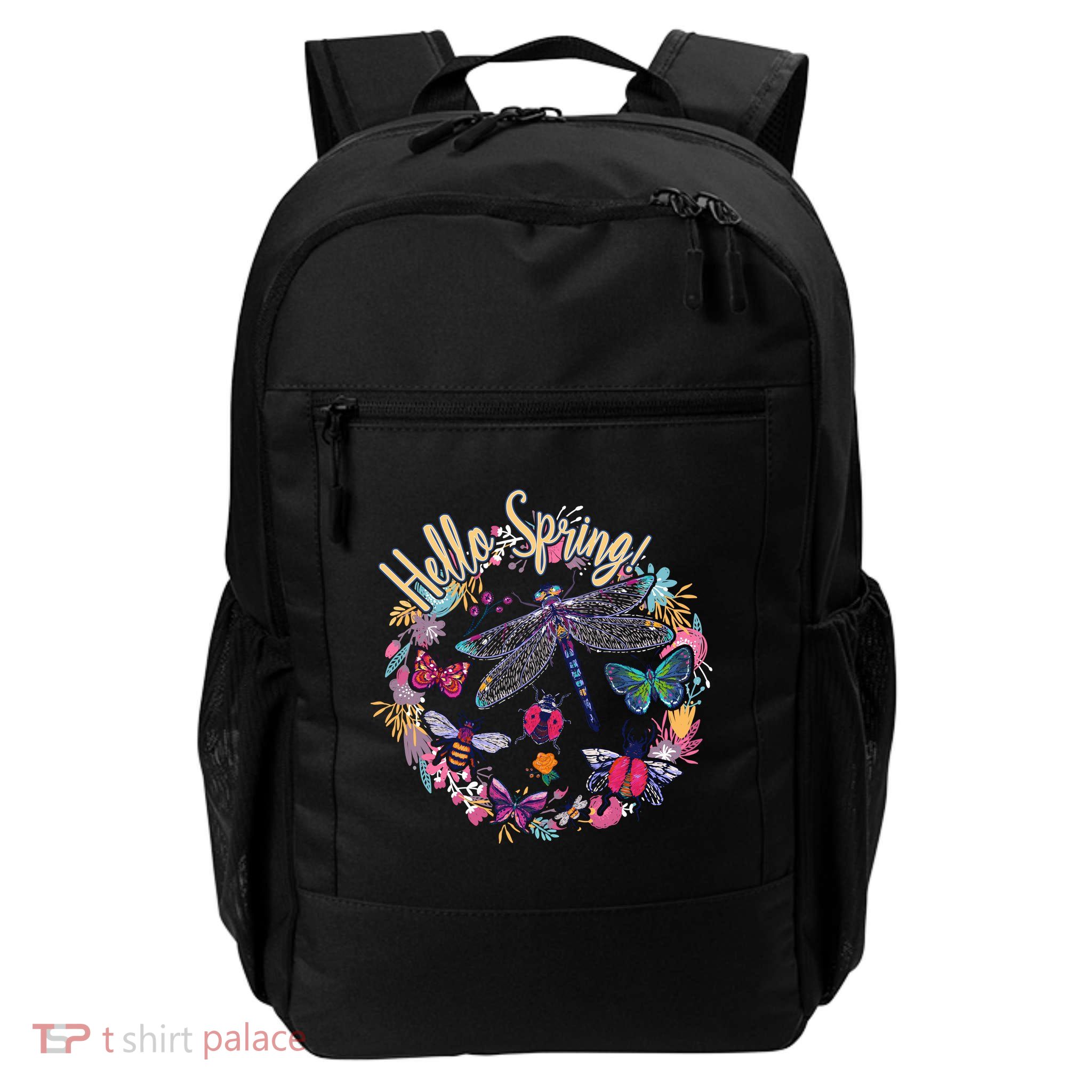 Hello Spring Floral Bugs Daily Commute Backpack