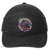 Hello Spring Floral Bugs 7-Panel Snapback Hat