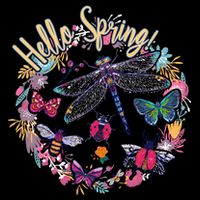 Hello Spring Floral Bugs Bucket Hat
