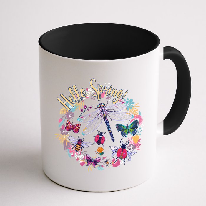 Hello Spring Floral Bugs Coffee Mug