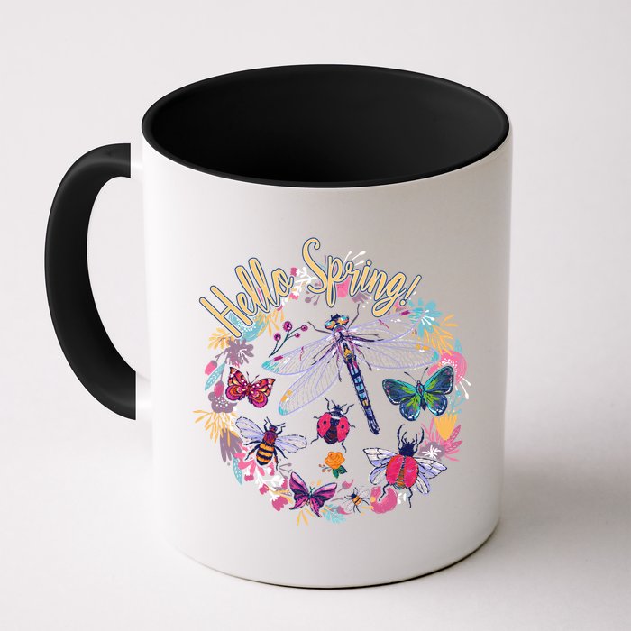 Hello Spring Floral Bugs Coffee Mug