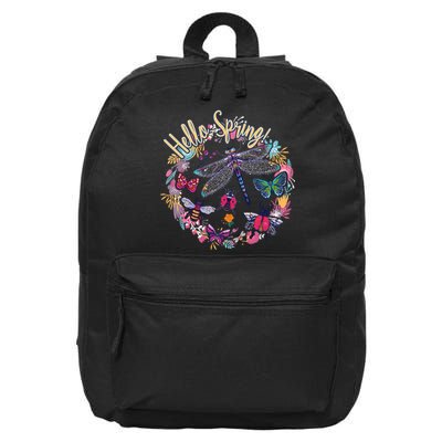 Hello Spring Floral Bugs 16 in Basic Backpack