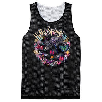 Hello Spring Floral Bugs Mesh Reversible Basketball Jersey Tank