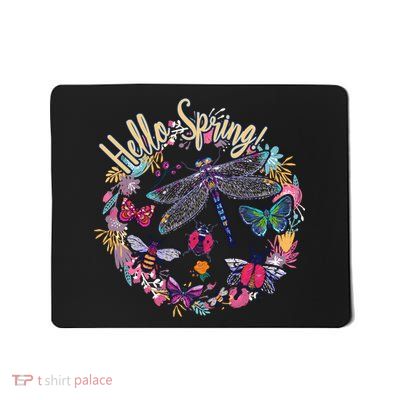 Hello Spring Floral Bugs Mousepad