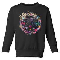 Hello Spring Floral Bugs Toddler Sweatshirt