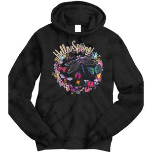 Hello Spring Floral Bugs Tie Dye Hoodie