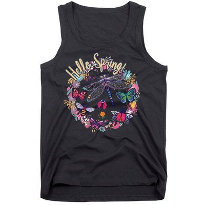 Hello Spring Floral Bugs Tank Top