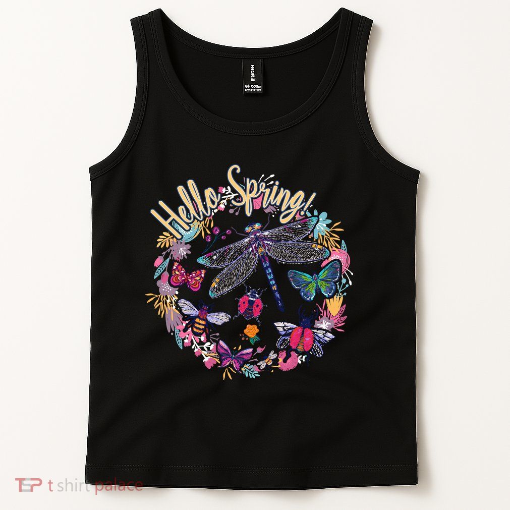 Hello Spring Floral Bugs Tank Top