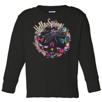 Hello Spring Floral Bugs Toddler Long Sleeve Shirt