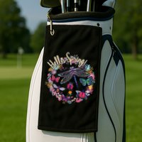 Hello Spring Floral Bugs Golf Towel
