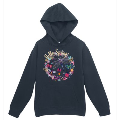 Hello Spring Floral Bugs Urban Pullover Hoodie