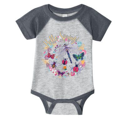 Hello Spring Floral Bugs Infant Baby Jersey Bodysuit