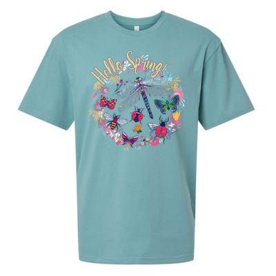 Hello Spring Floral Bugs Sueded Cloud Jersey T-Shirt