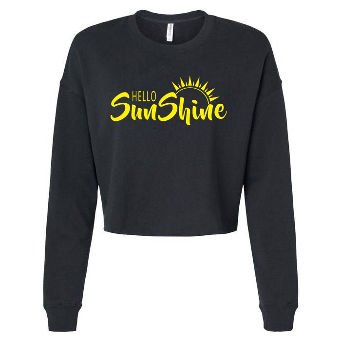 Hello Sunshine Cropped Pullover Crew